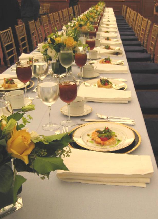 Centerpieces for banquet tables rectangles wedding 615 WLF 2005 Pres Of 
